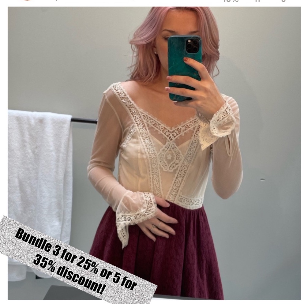 Free People Long Sleeved Victoria Mini Dress